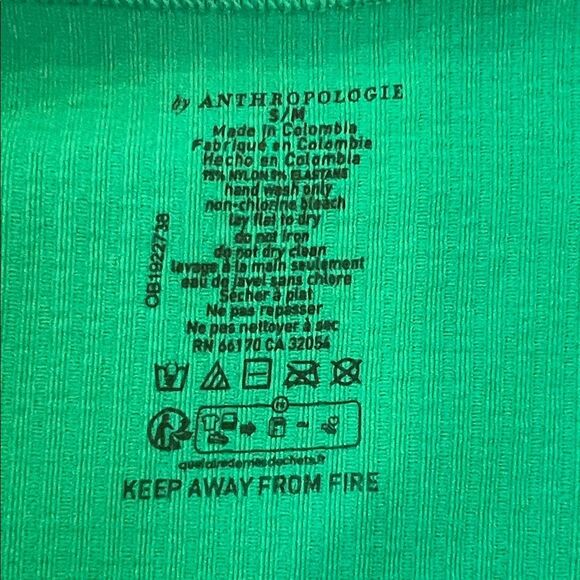 Anthropologie Green One-Shoulder Bodysuit - Picture 5 of 5